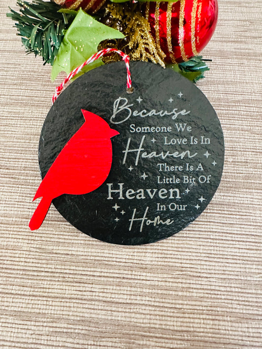 Slate Memorial Ornament