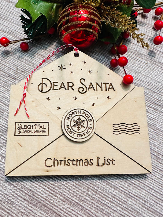 Santa Christmas Letter Ornament