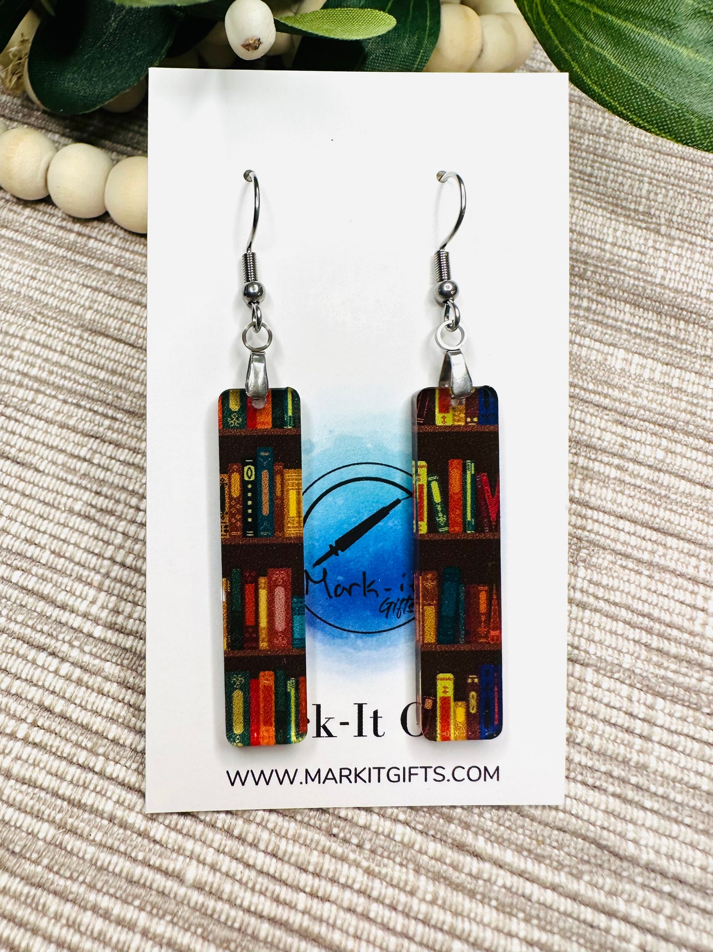 At the Library Bar Earrings (Acrylic)