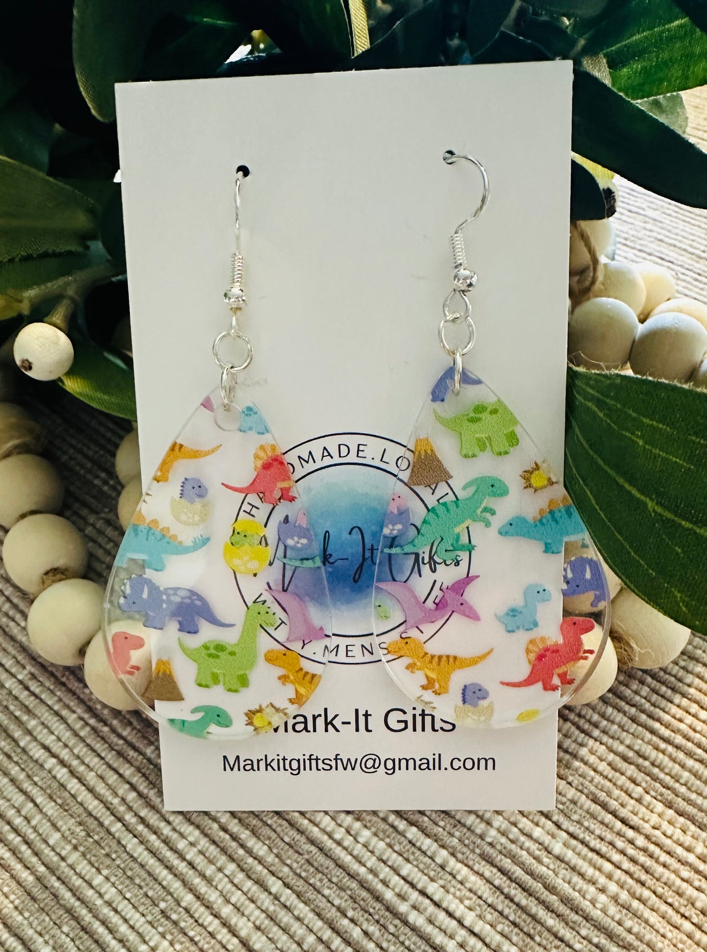 Dino Acrylic Earring