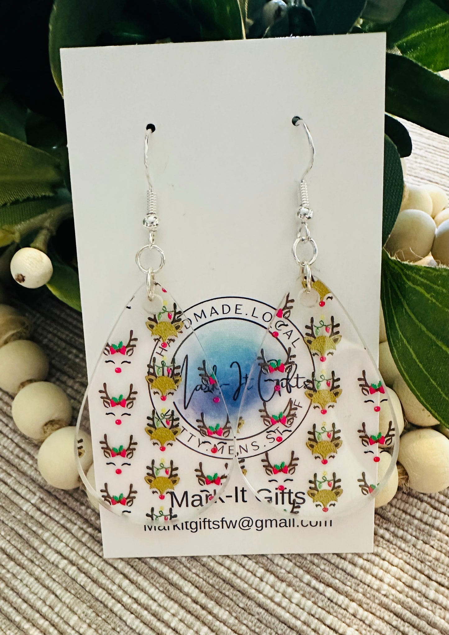 Reindeer Acrylic Earring