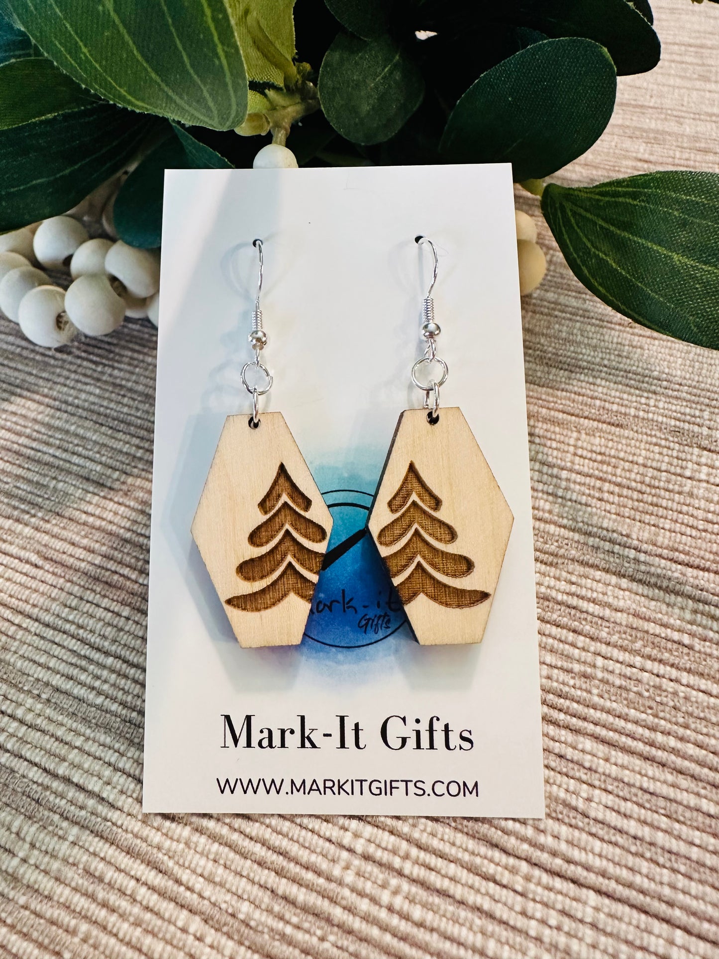 Winter Tree Stripe Earring