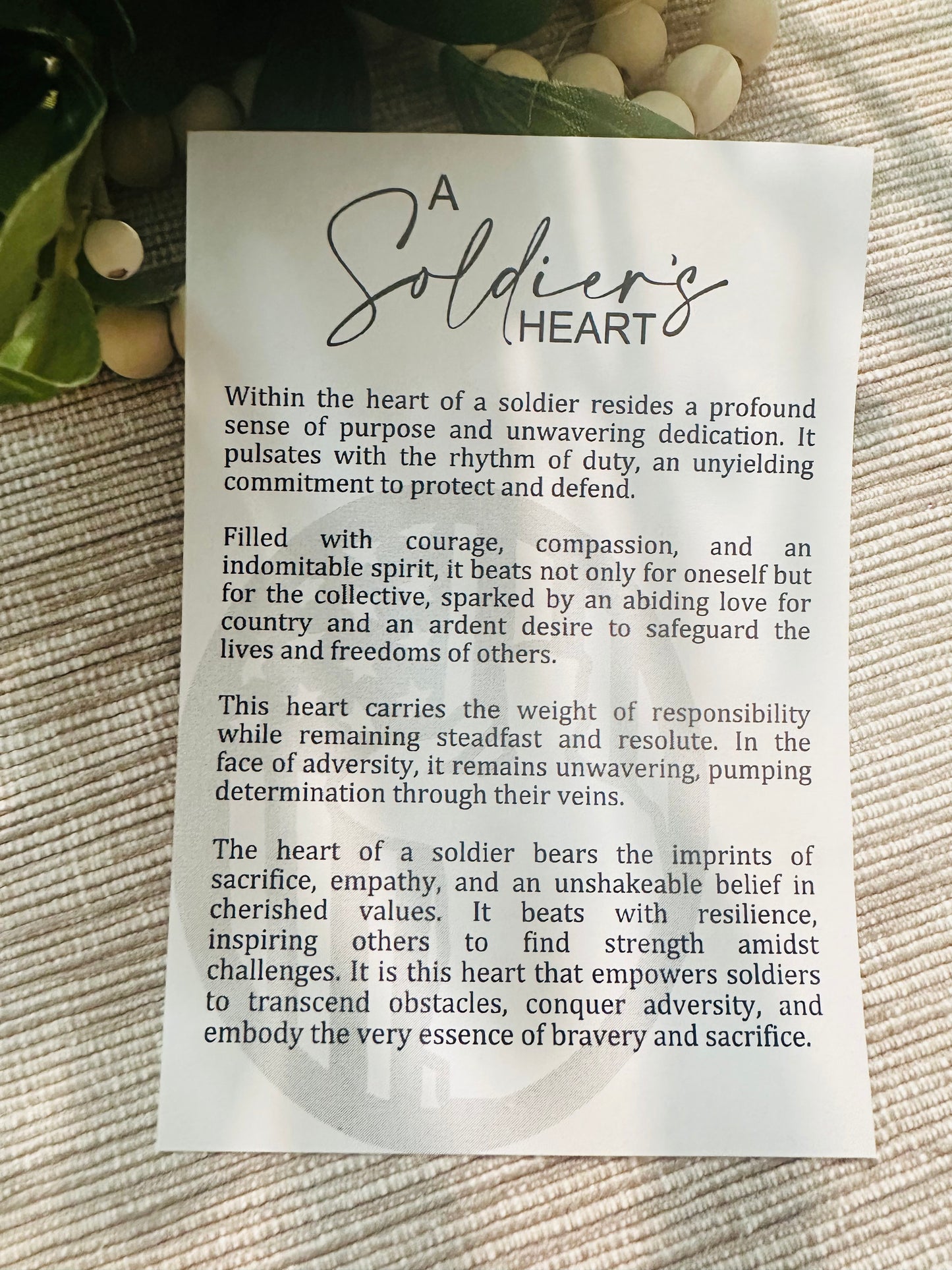 A Soldier’s Heart Ornament