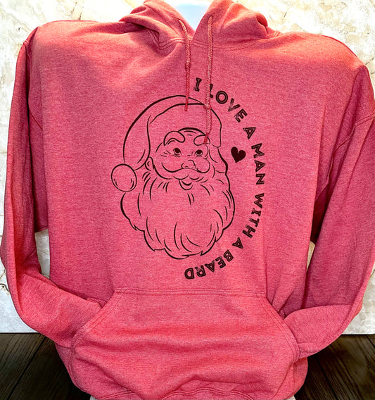 I Love A Man With A Beard Christmas Hoodie