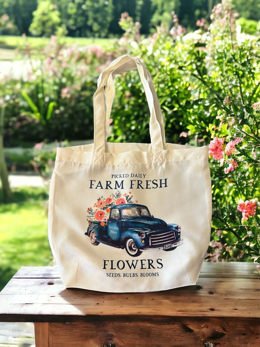 Farm Fresh Flowers Tote