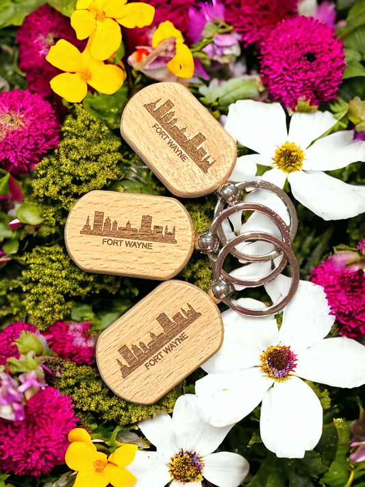 Fort Wayne Skyline Keychain