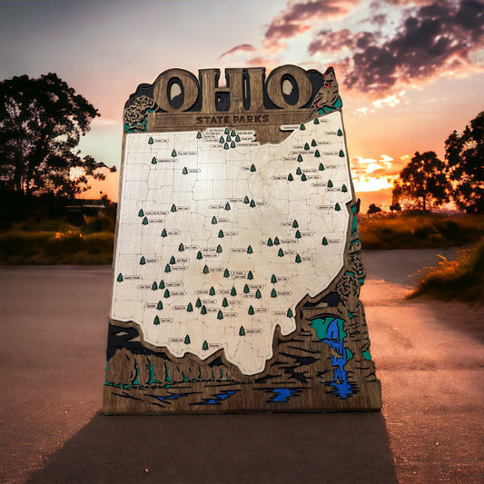Ohio State Park Map Sign