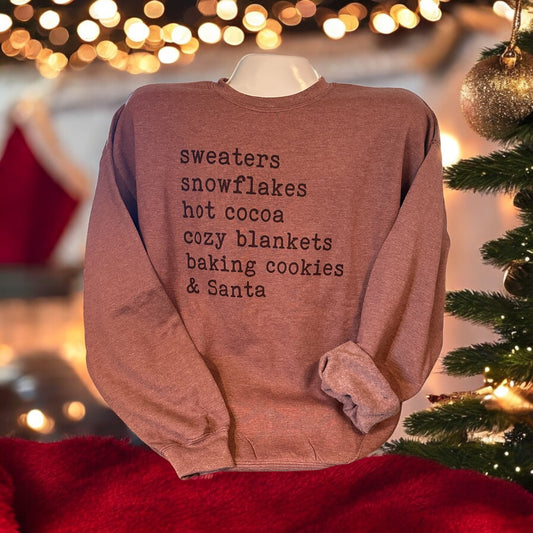Sweaters Snowflakes Santa Sweatshirt
