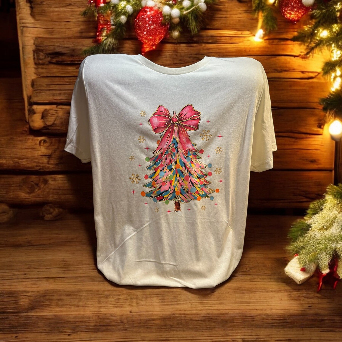 Christmas Tree & Bow T-Shirt