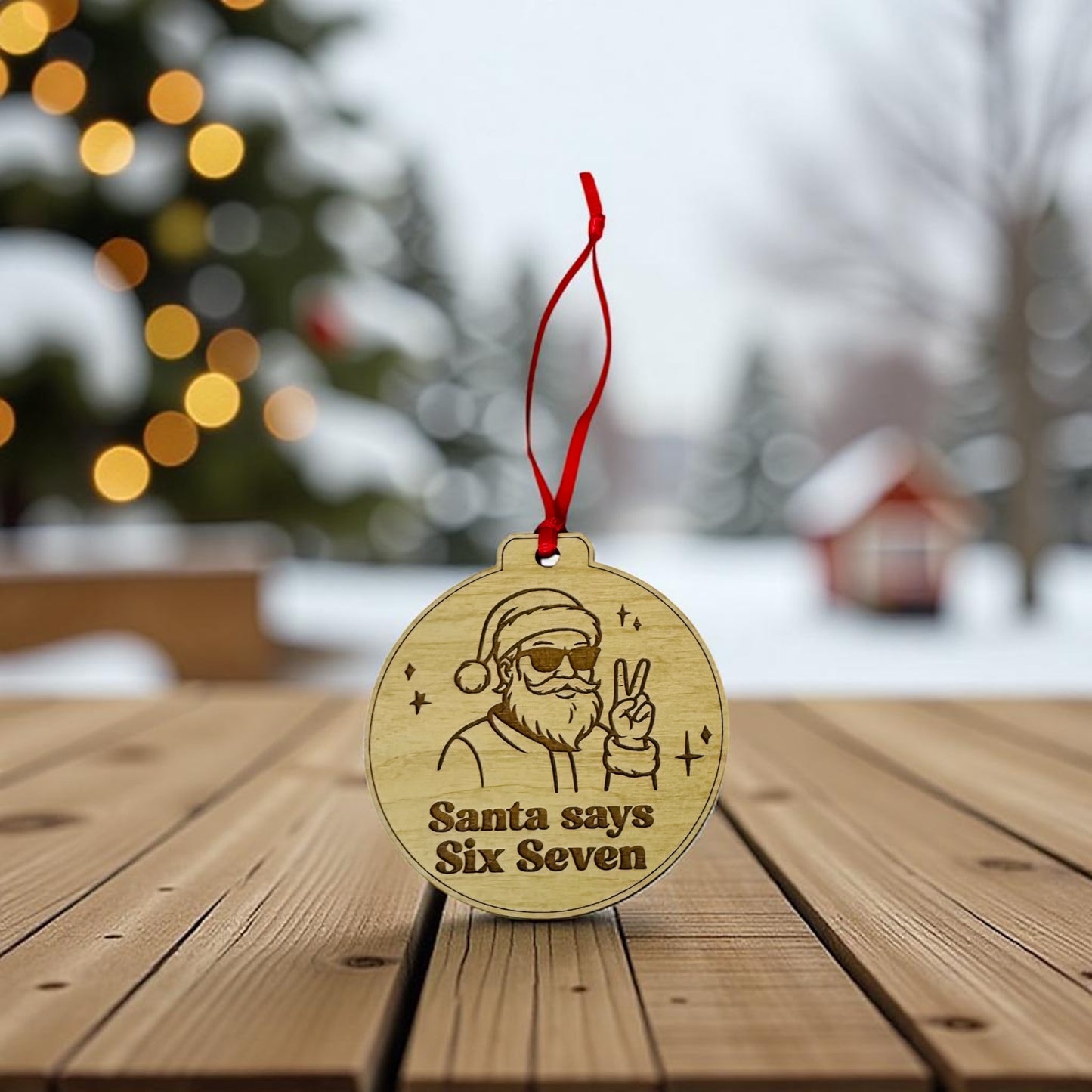 Santa Says Six Seven Ornament