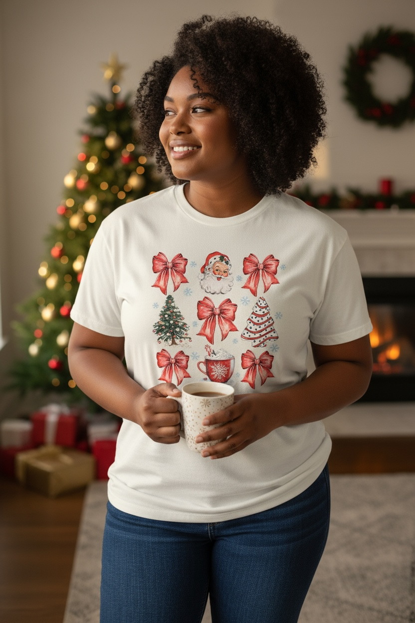 Christmas Bow Tree T-Shirt