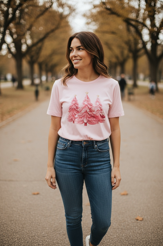 Three Pink Trees T-Shirt