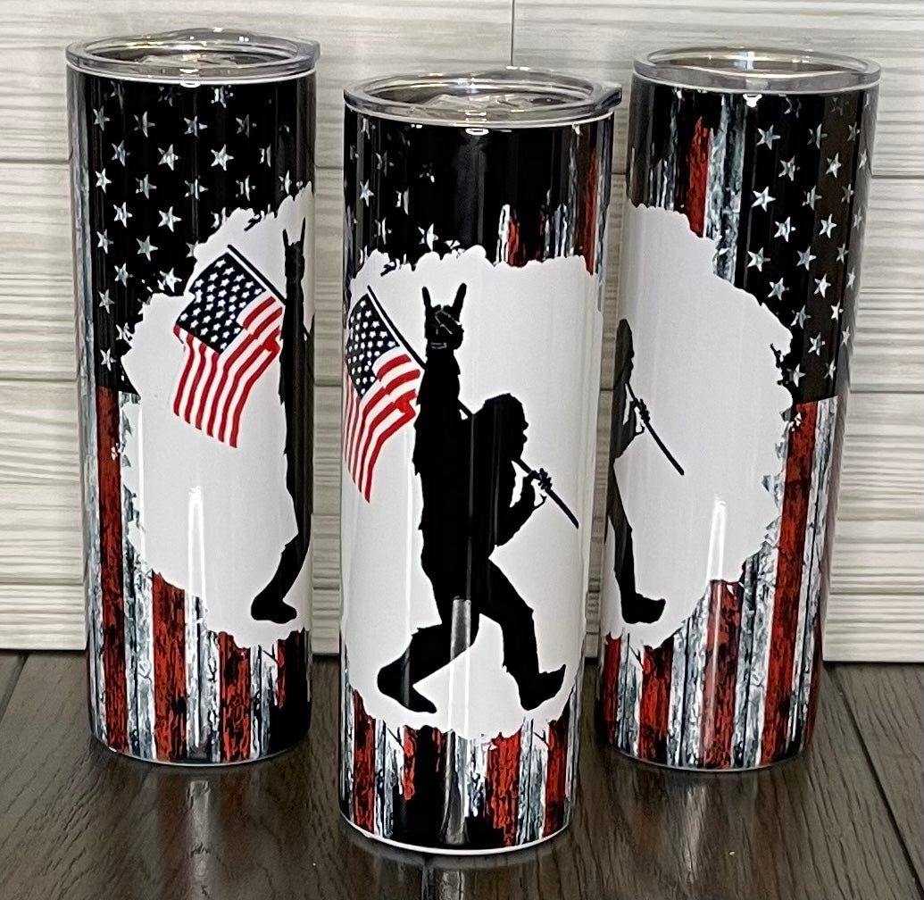 20oz Big Foot Flag Tumbler