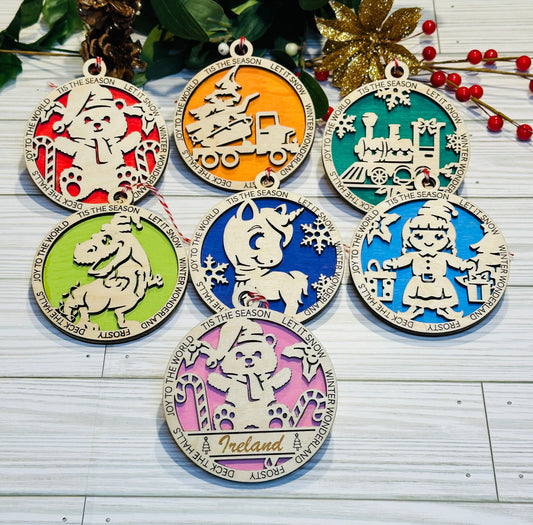 Tiny Tot Ornaments (Wood)