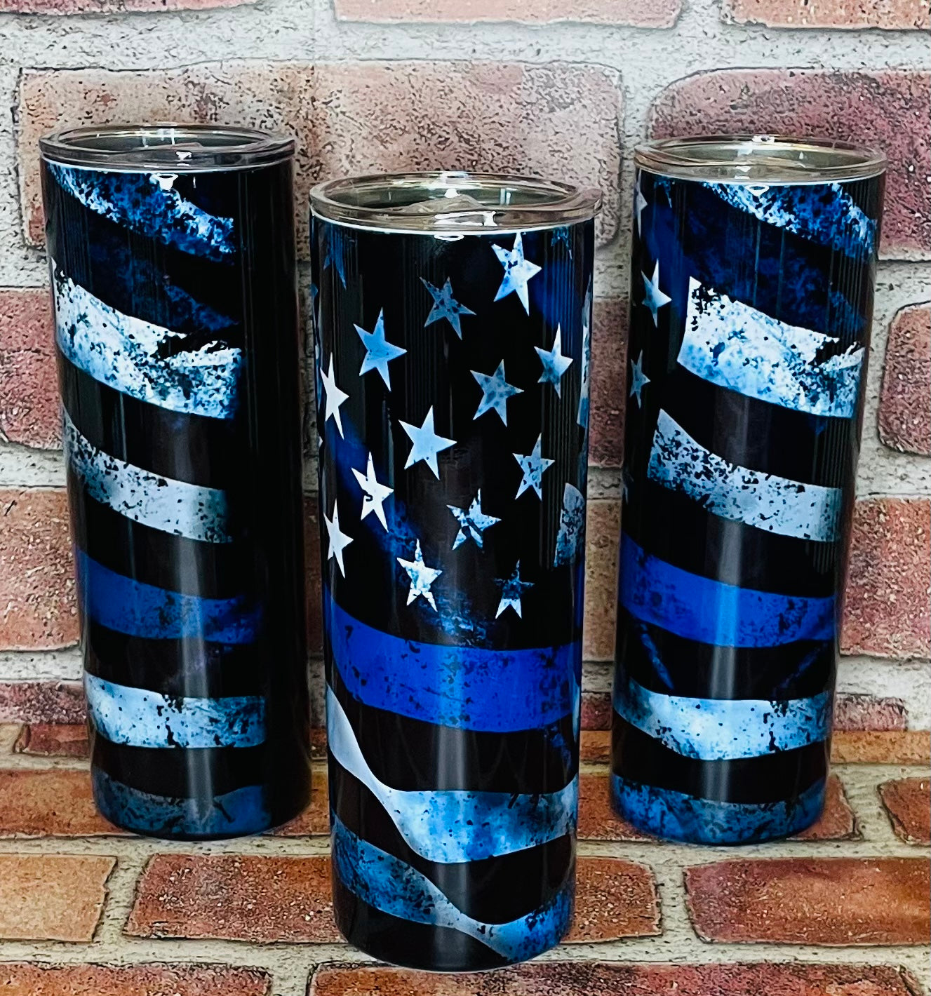 20oz Back The Blue Tumbler