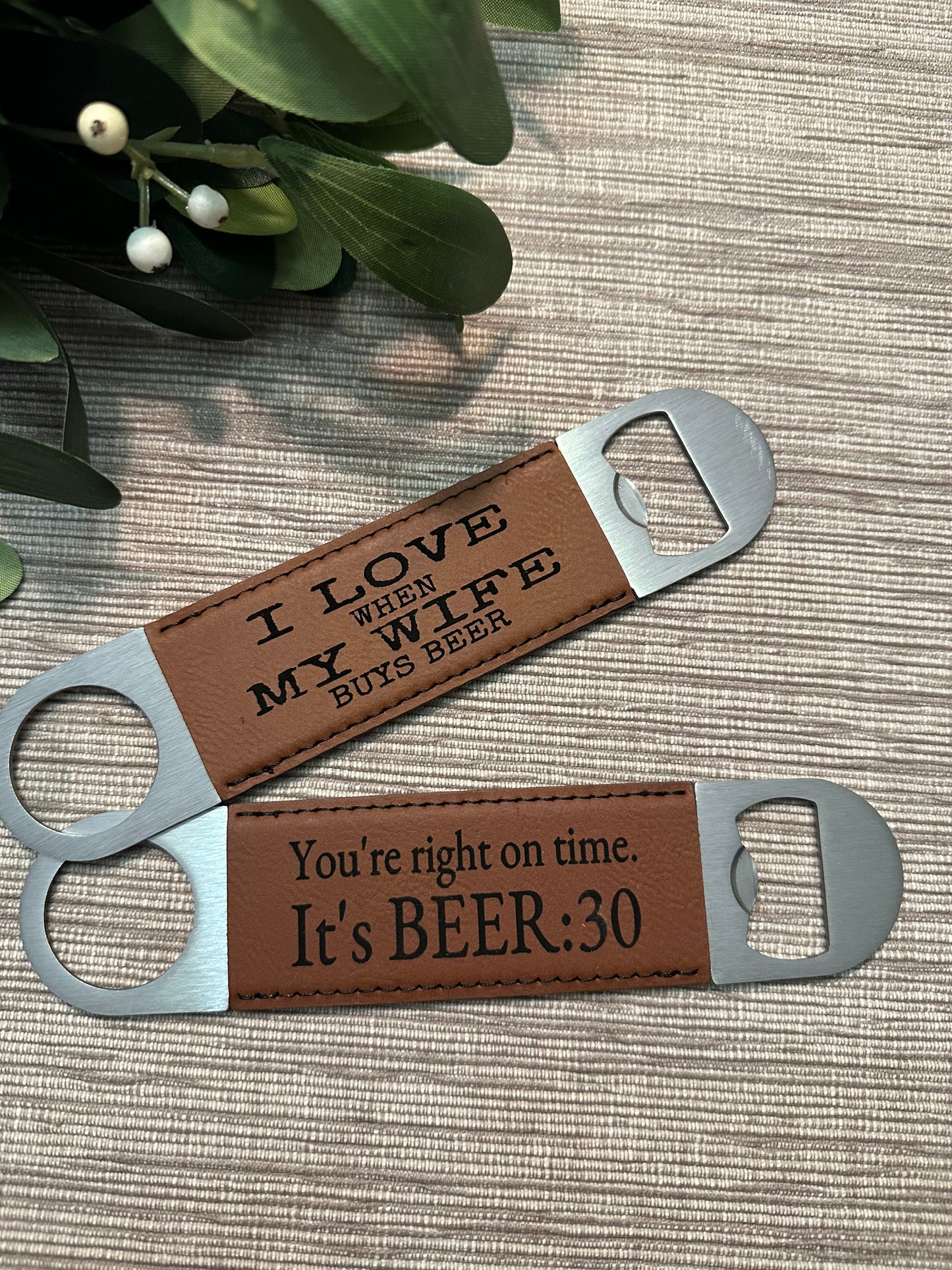 Leatherette Bottle Opener