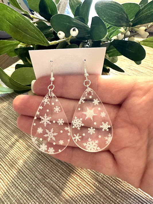 Snowflake Acrylic Earring