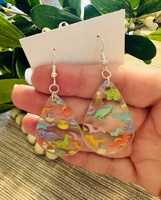 Dino Acrylic Earring