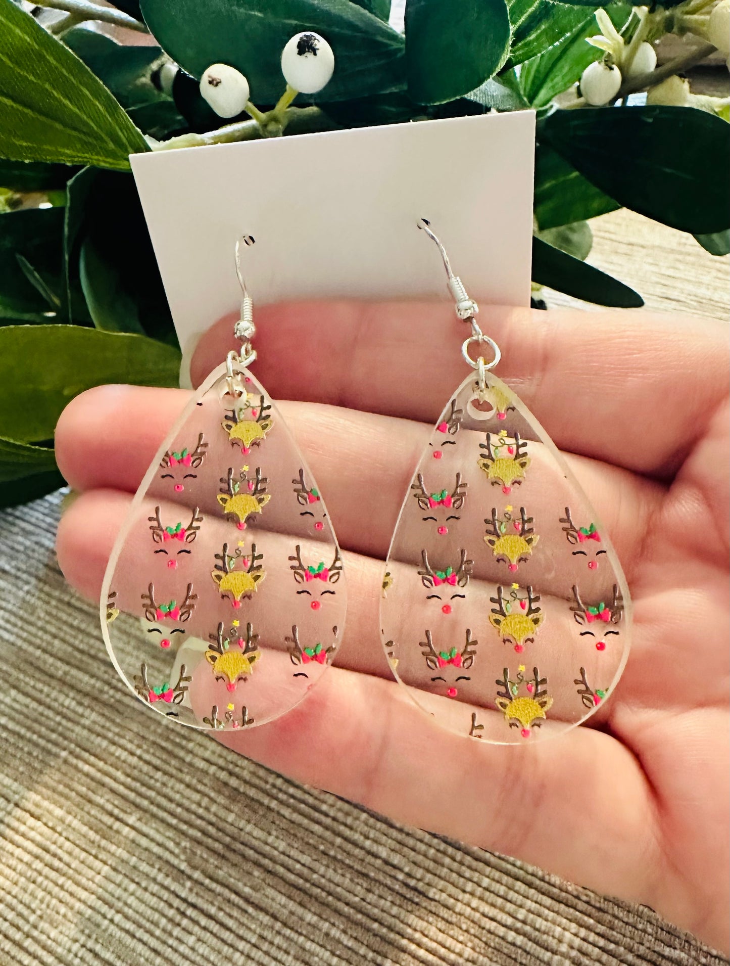 Reindeer Acrylic Earring