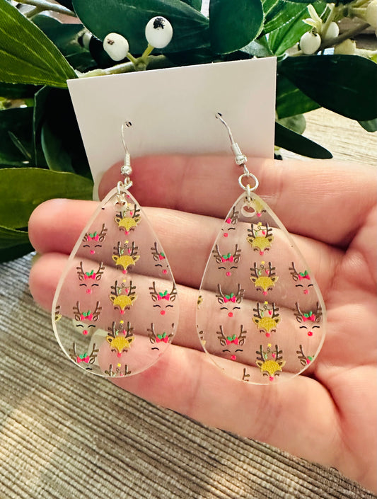 Reindeer Acrylic Earring