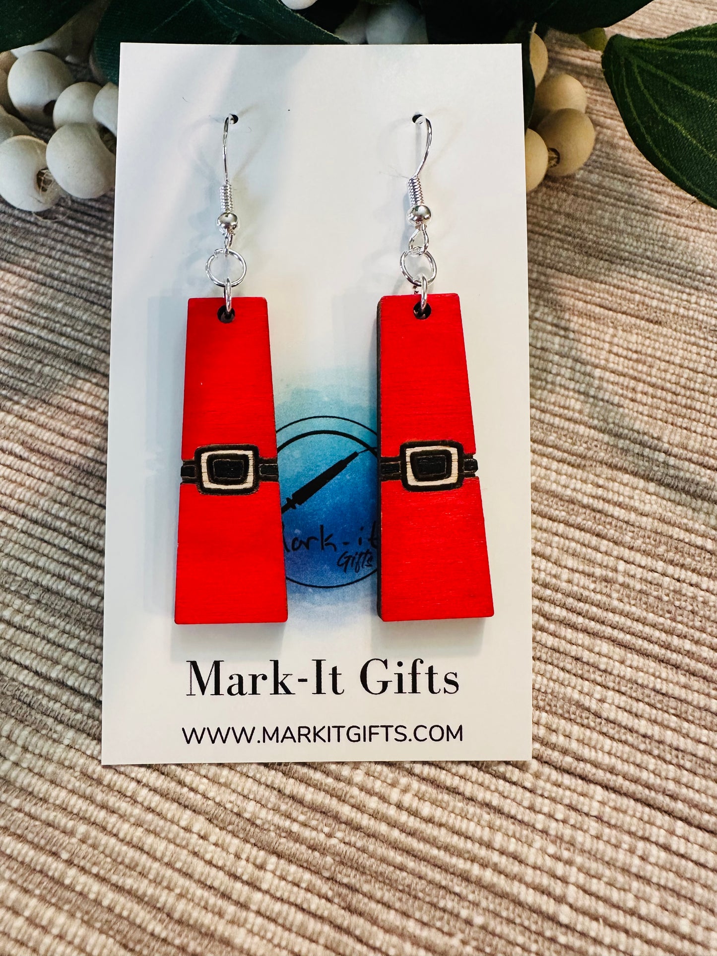 Santa Belt Earrings