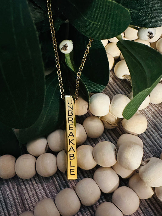 Unbreakable Vertical Bar Necklace