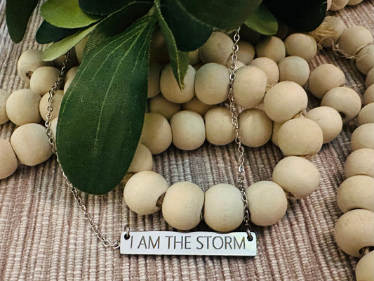 I Am The Storm Horizontal Necklace