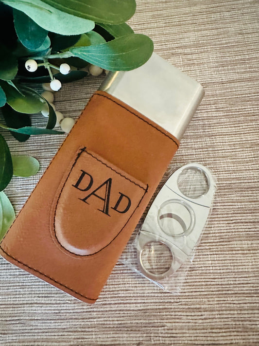 Cigar Case and Cutter handmade gift by Mark-It Gifts