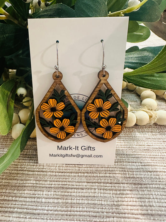 Orange Cosmo Earrings
