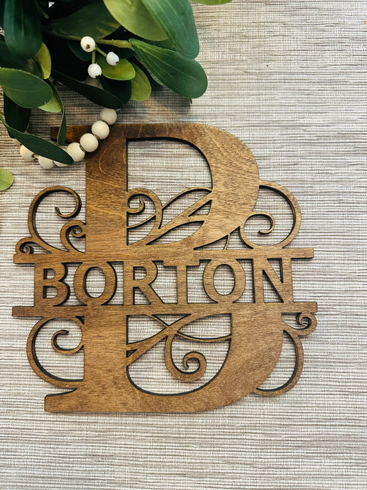 Monogram Name Sign