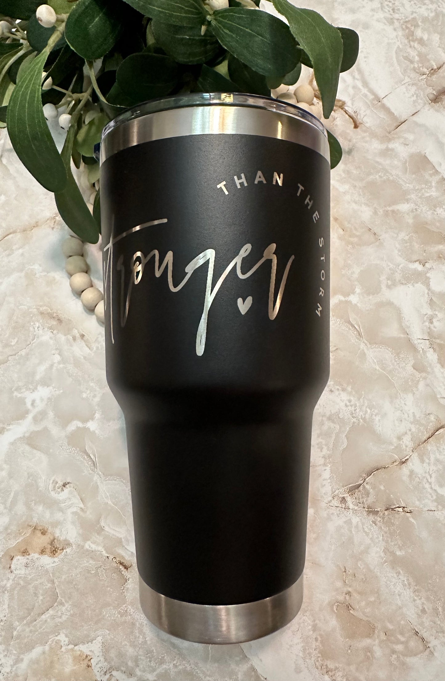 30 oz Stronger Than The Storm Engraved Tumbler