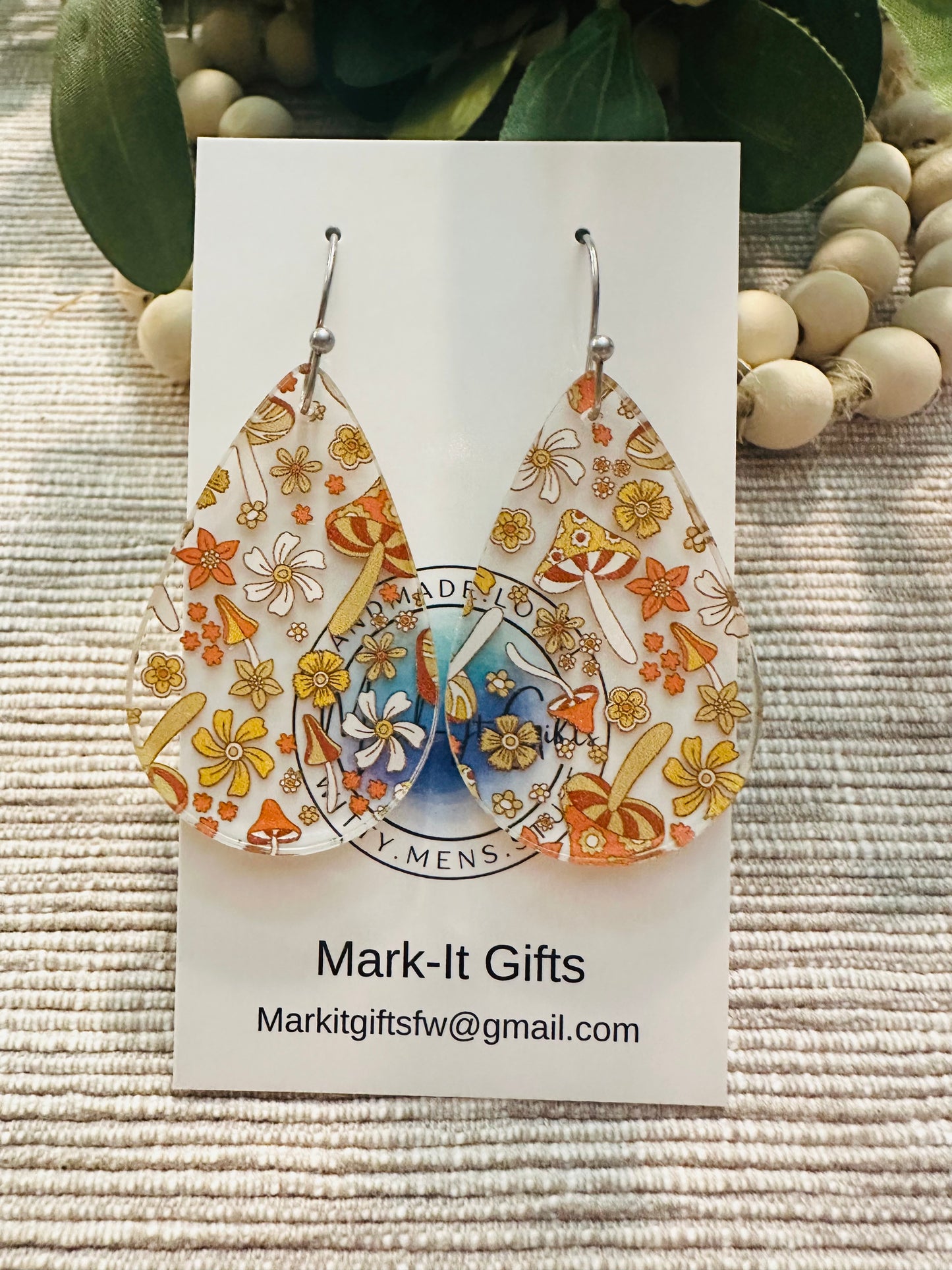 Retro Mushroom Earrings