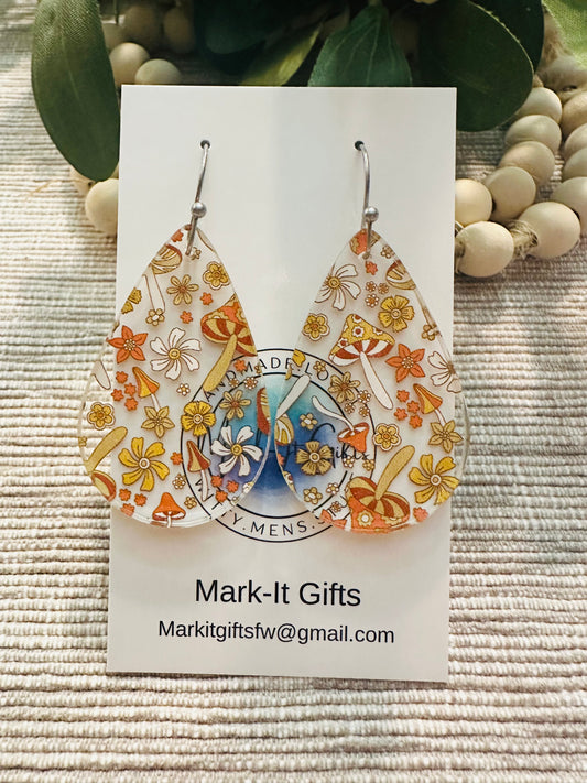 Retro Mushroom Earrings