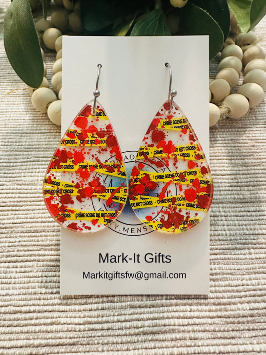 Crime Scene Earrings