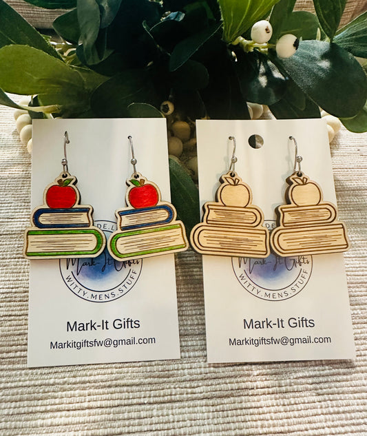 Wood Teacher Earrings