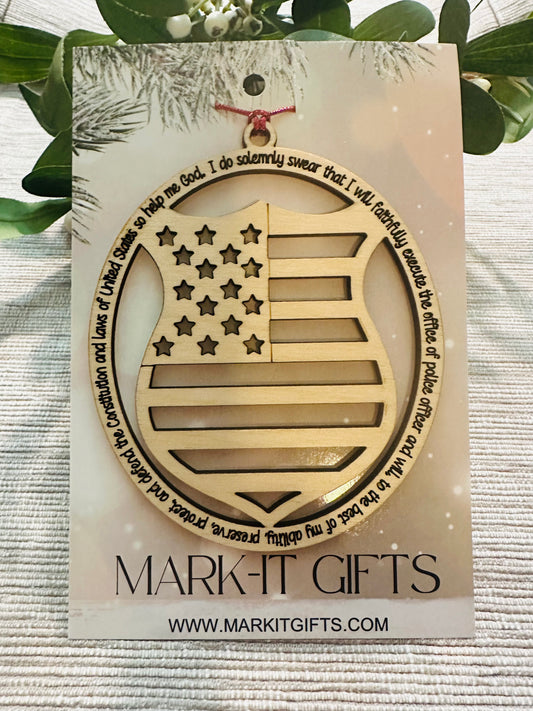 Heroic Guardians Police Ornament