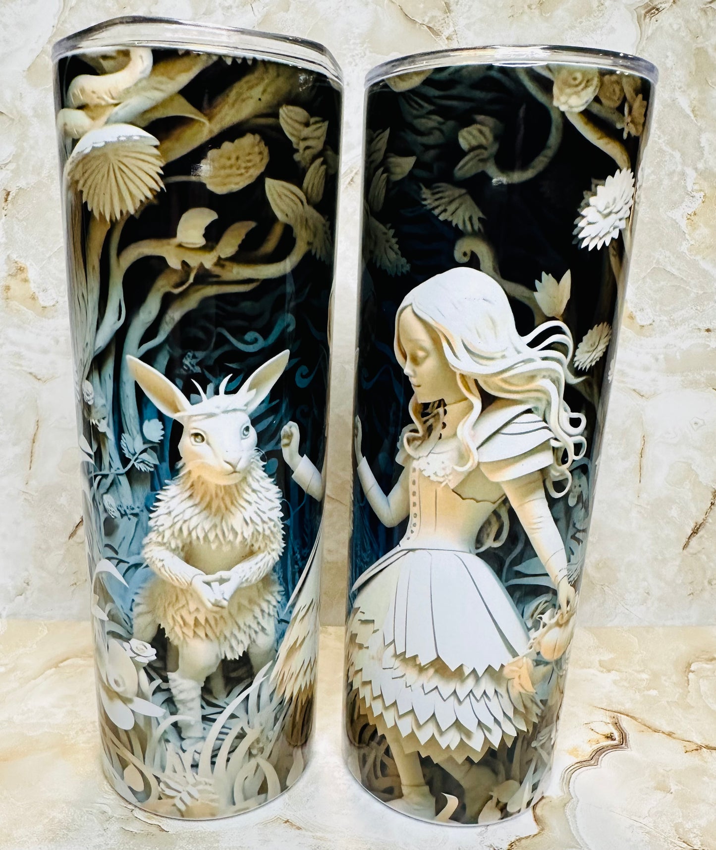 20oz 3D Alice In Wonderland Tumbler