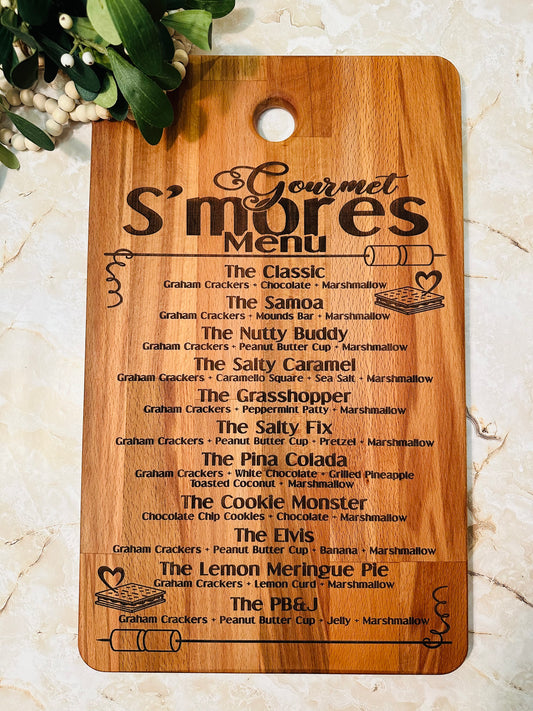 Gourmet S’Mores Menu Board