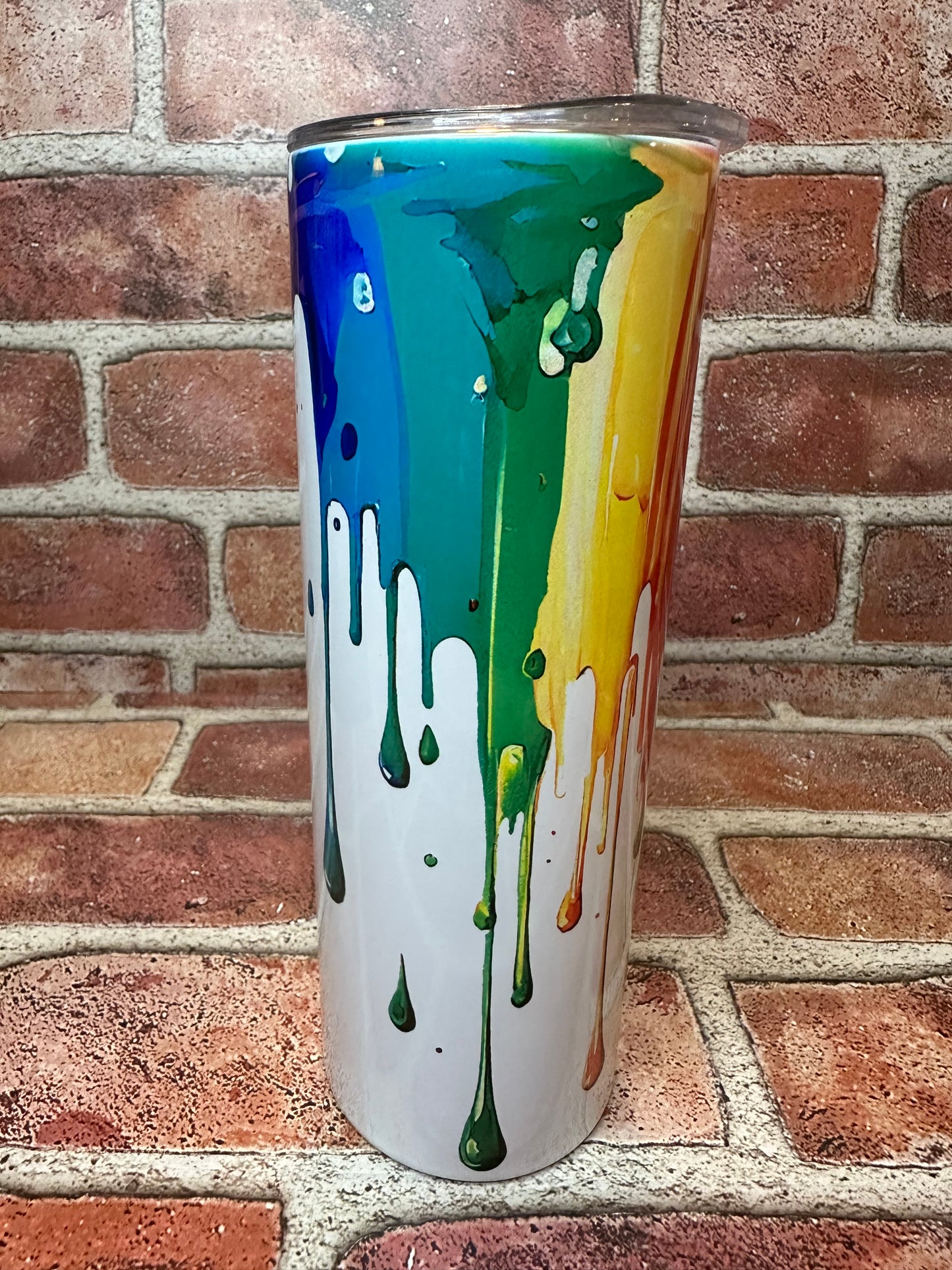 Rainbow Paint Tumbler