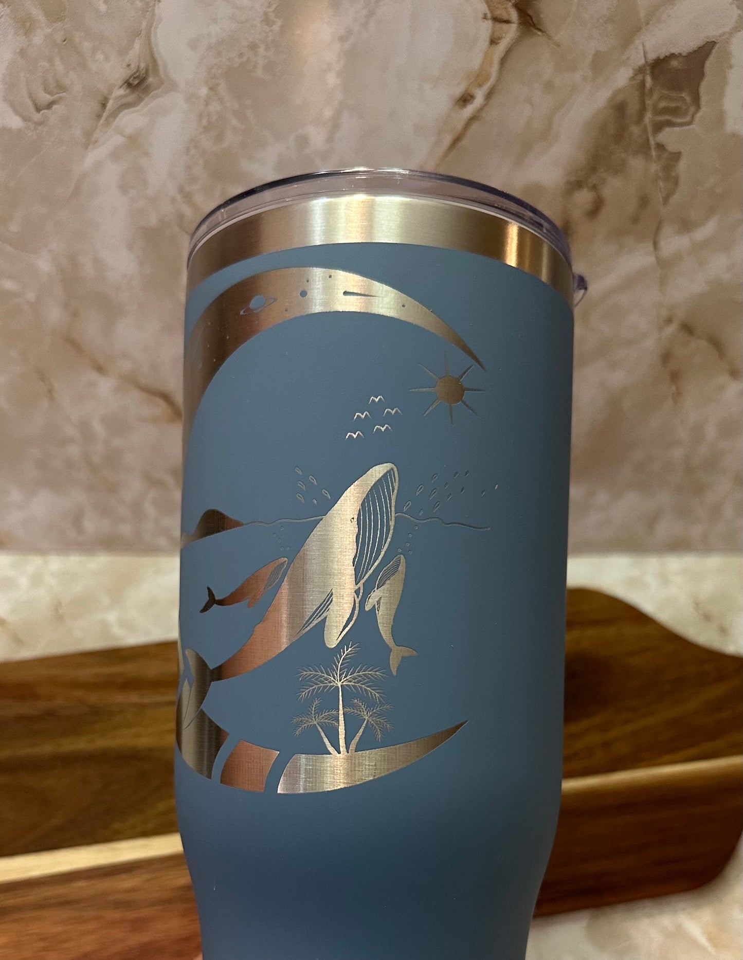 40oz Whale Engraved Tumbler