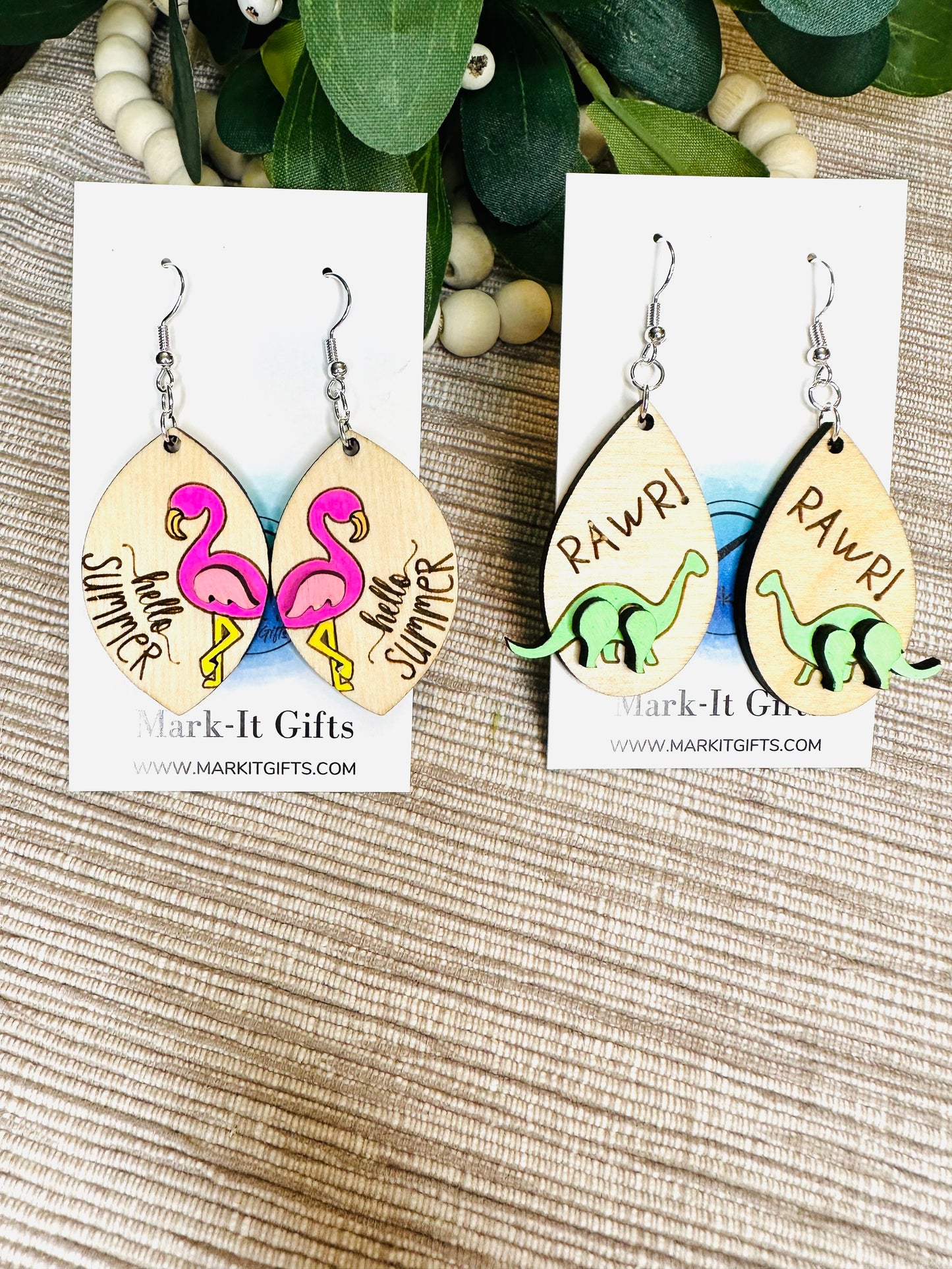 Animal Earrings (Wood)