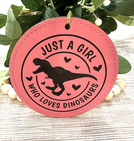 Just A Girl Who Loves Dinosaurs Ornament