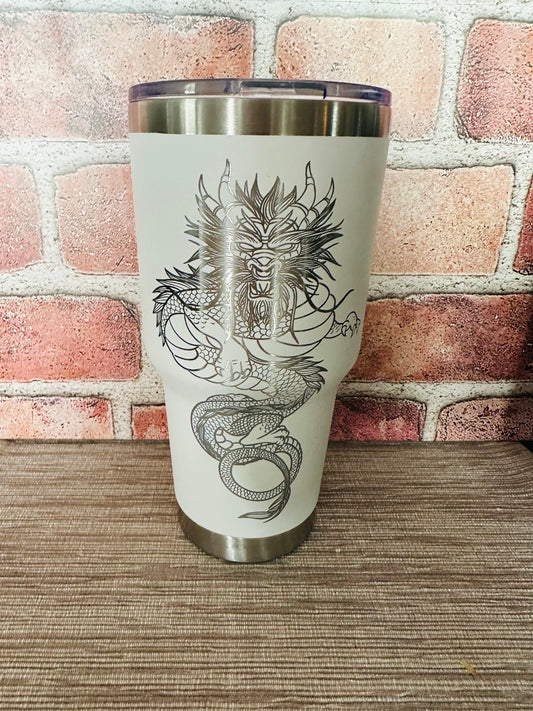 30oz Dragon Engraved Tumbler