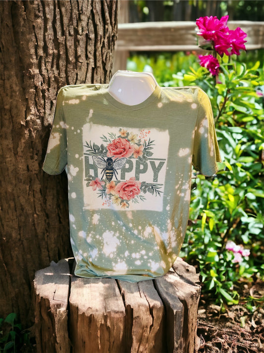 Bleached Bee Happy T-Shirt