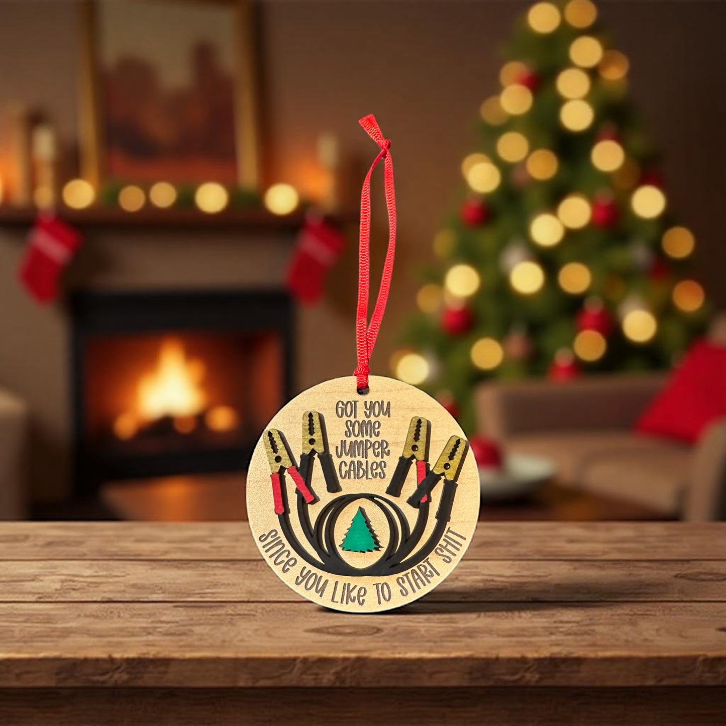 Jumper Cables Ornament