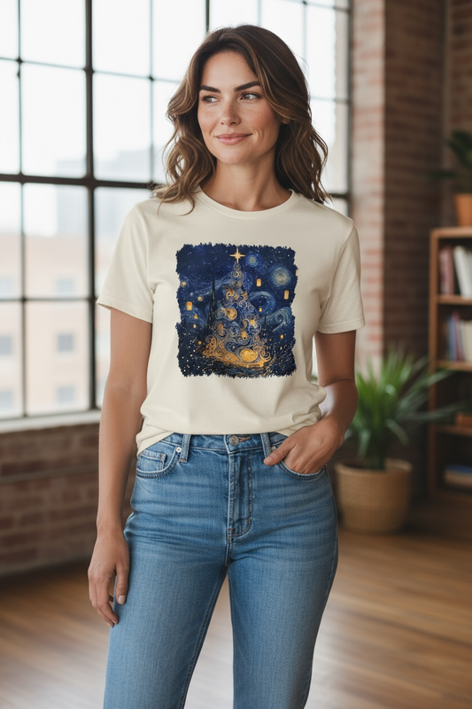 Starry Night Christmas T-Shirt