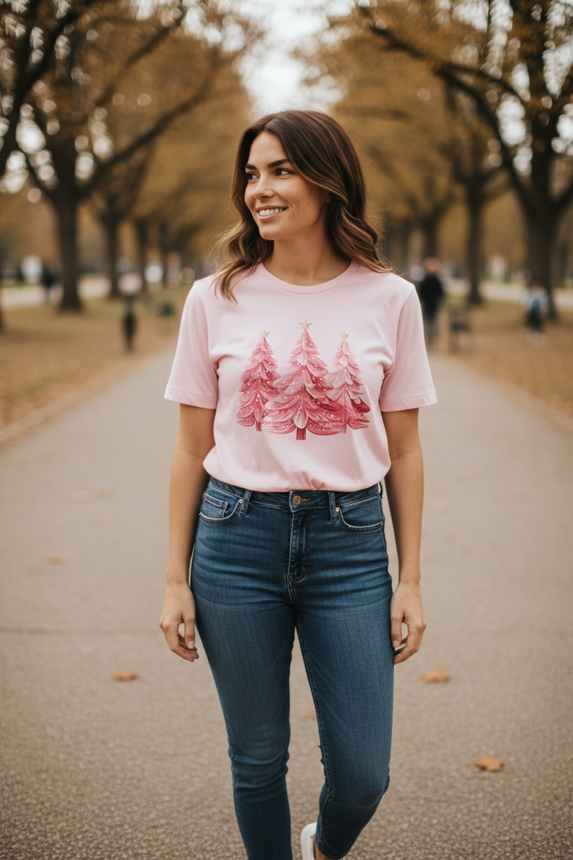 Three Pink Trees T-Shirt