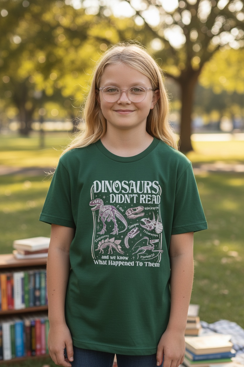 Dinosaurs Didn't Read T-Shirt