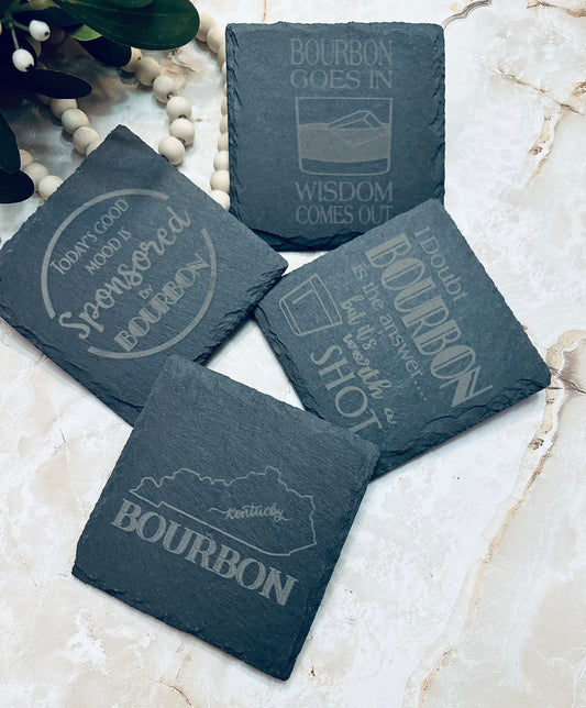 Bourbon Slate Coasters