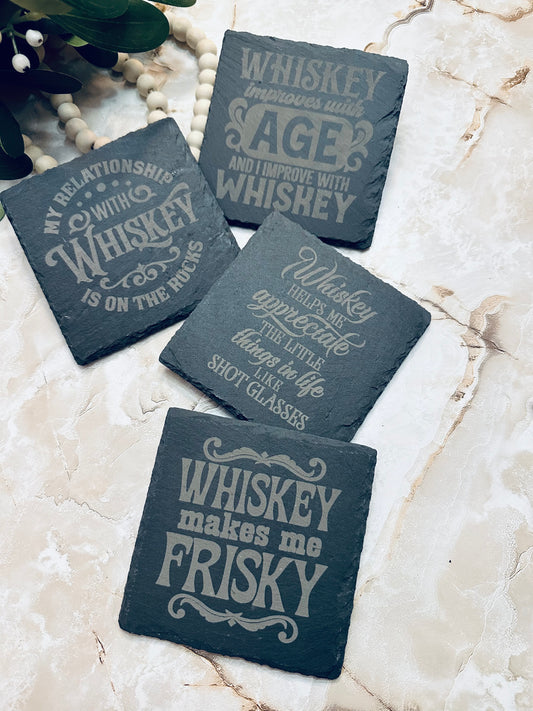 Whiskey Slate Coasters